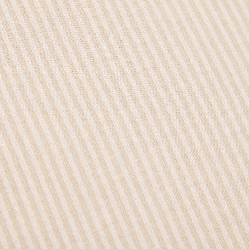 Jersey Natural Marle Stripe Fitted Sheet Pack of 2