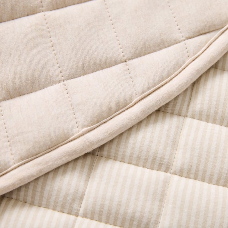 Organic Cotton Natural Stripe Jersey Baby Play Mat