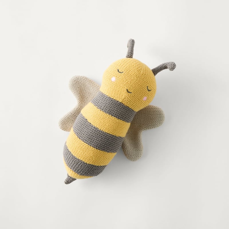 Baby Knitted Yellow Bee Rattle