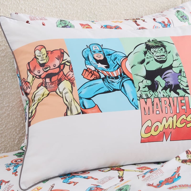 Marvel Comics White Character Text Pillowcase