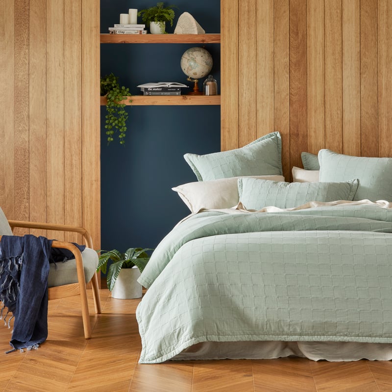 Mosman Eucalyptus Quilted Pillowcase