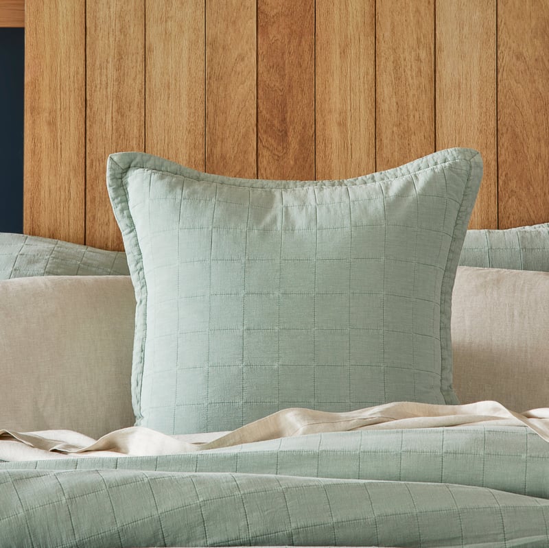 Mosman Eucalyptus Quilted Pillowcase