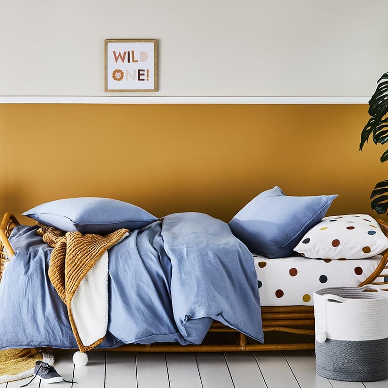 Vintage Washed Linen Denim Quilt Cover Set