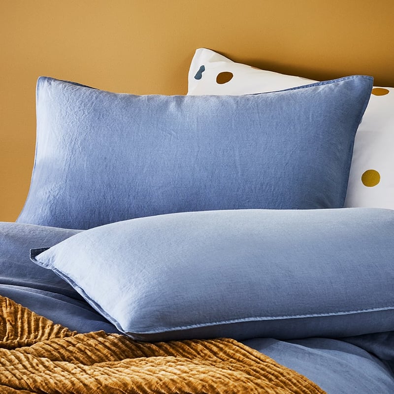 Vintage Washed Linen Denim Quilt Cover Set