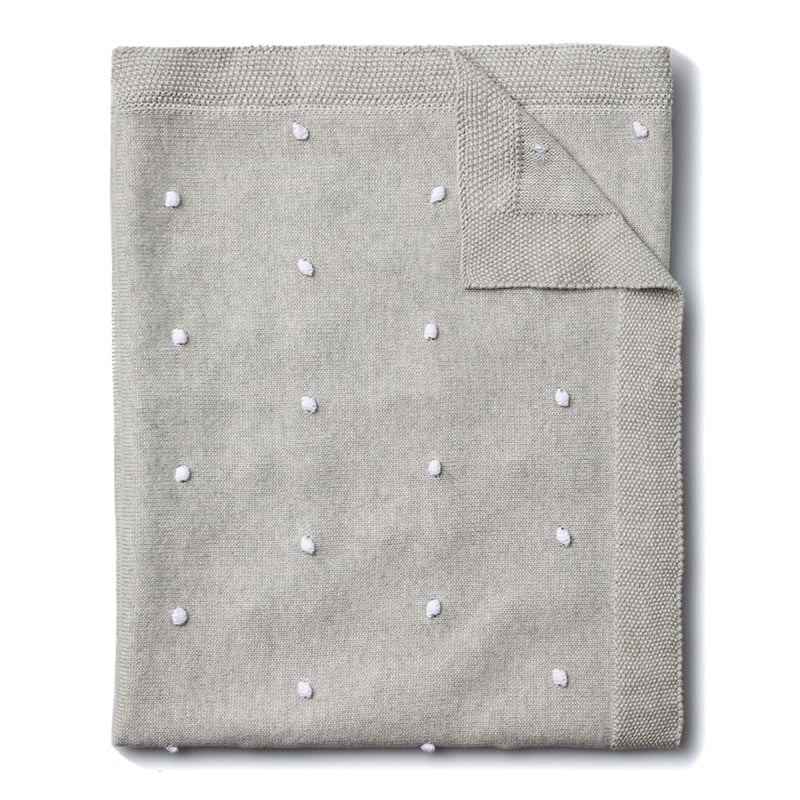 Arlo Spot Blanket Grey and White