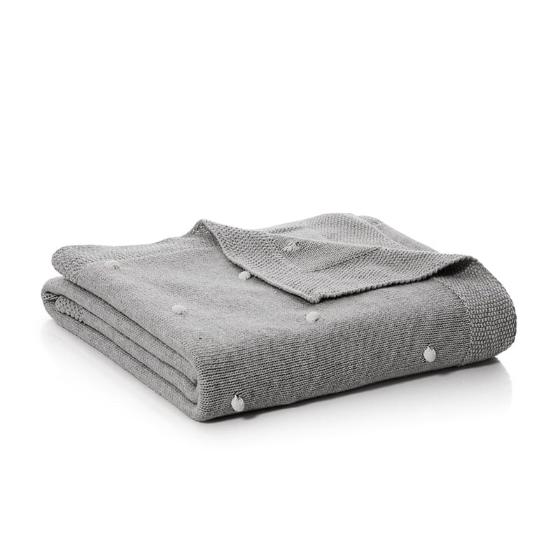 Arlo Spot Blanket Grey and White