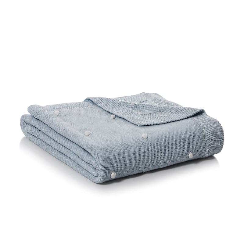 Arlo Spot Pale Blue & White Blanket