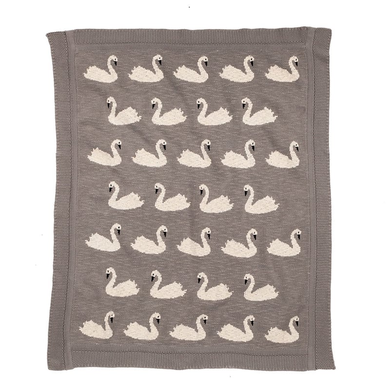 Animal Knitted Blanket Swan