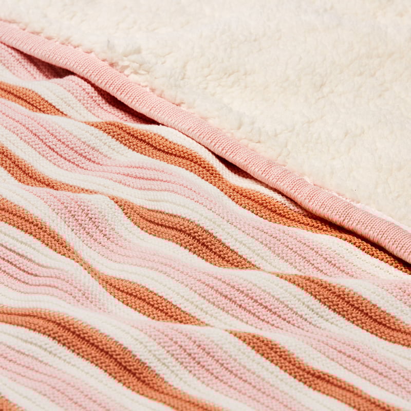 Scout Coral Stripe Knit Baby Blanket