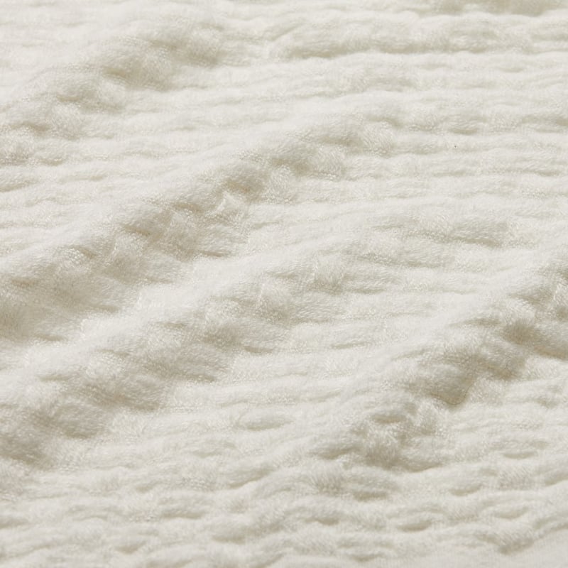 Brady White Baby Blanket 