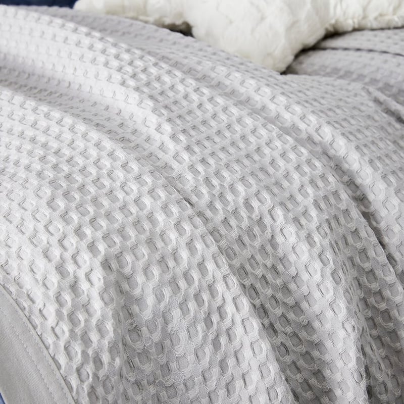 Summer Waffle Blanket Grey 