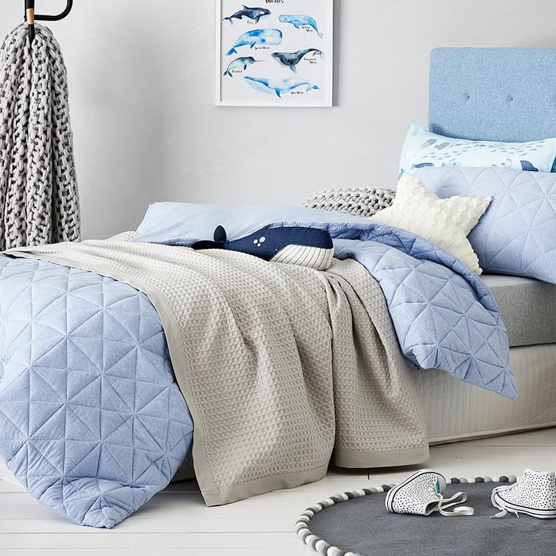 Summer Waffle Blanket Grey 