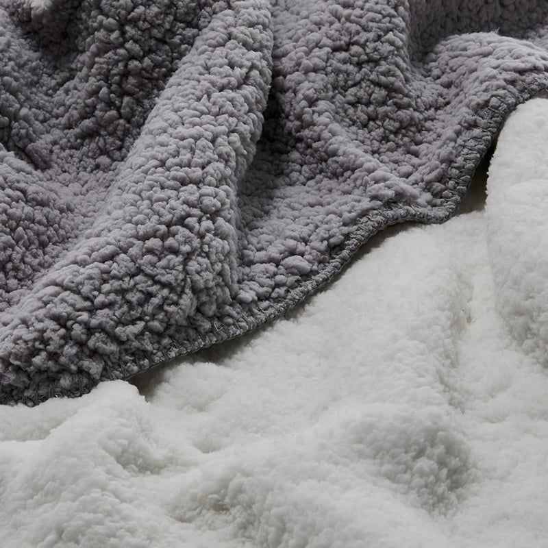 Kids Sherpa Blanket Grey 