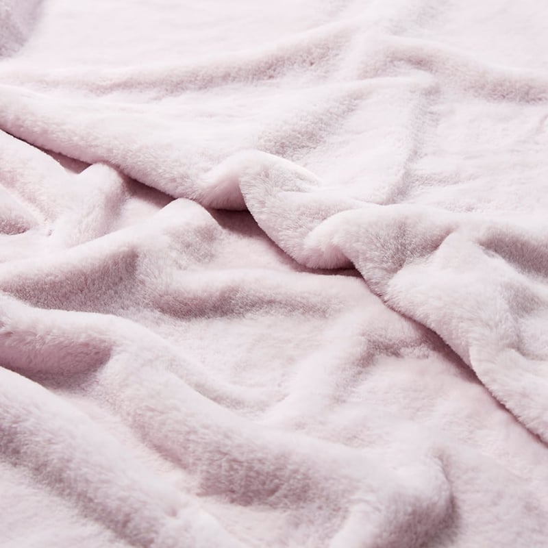 Plush Faux Fur Blanket Lilac 