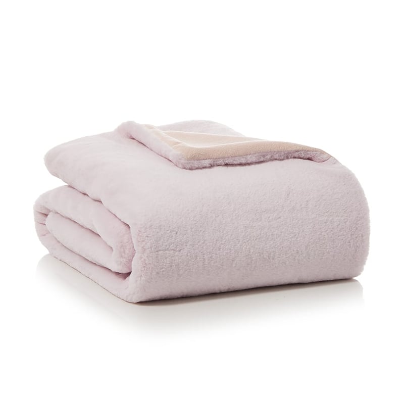 Plush Faux Fur Blanket Lilac 