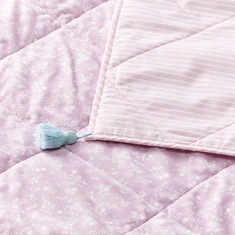 Flora Blush Velvet Baby Blanket