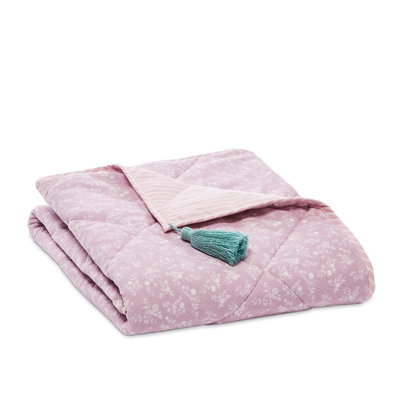 Flora Blush Velvet Baby Blanket