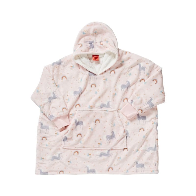 Kids Hooded I Believe In Unicorns Blanket 