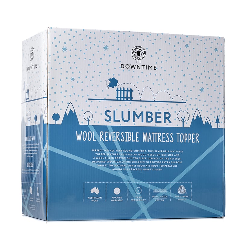 Slumber Wool Reversible Mattress Topper