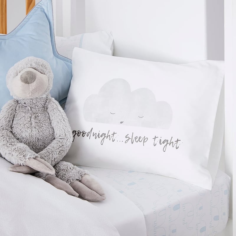Cot Text Pillowcase Goodnight Sleep Tight