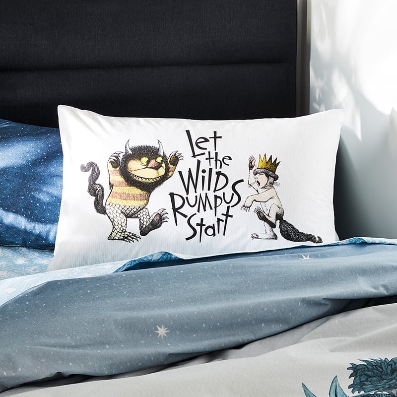 Where The Wild Things Are Monster Text Pillowcase