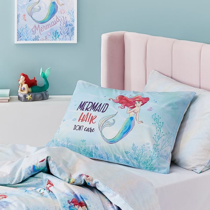 Disney Little Mermaid Ocean Blue Mermaid Hair Pillowcase