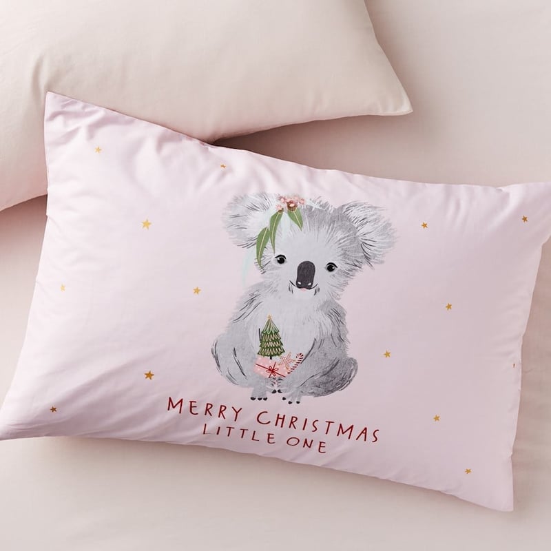 Christmas Pink Cutie Koala Pillowcase