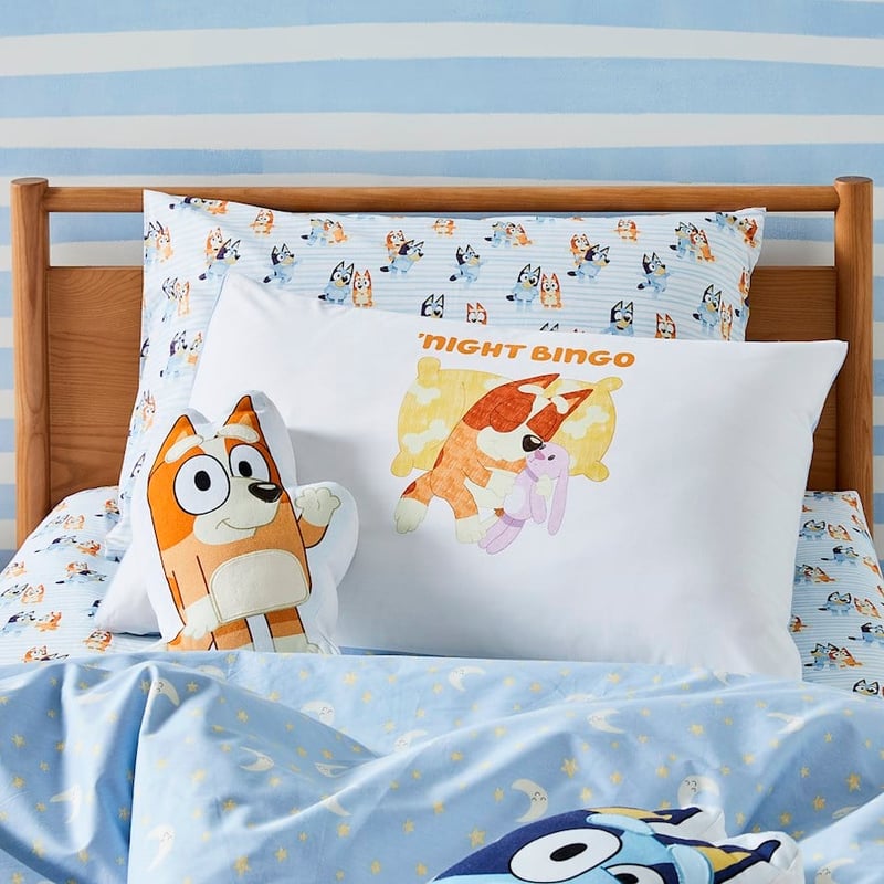 Bingo White Text Pillowcase