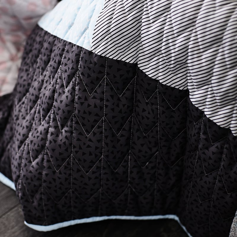 Aspen Quilted Pale Blue Quilt Cover Set