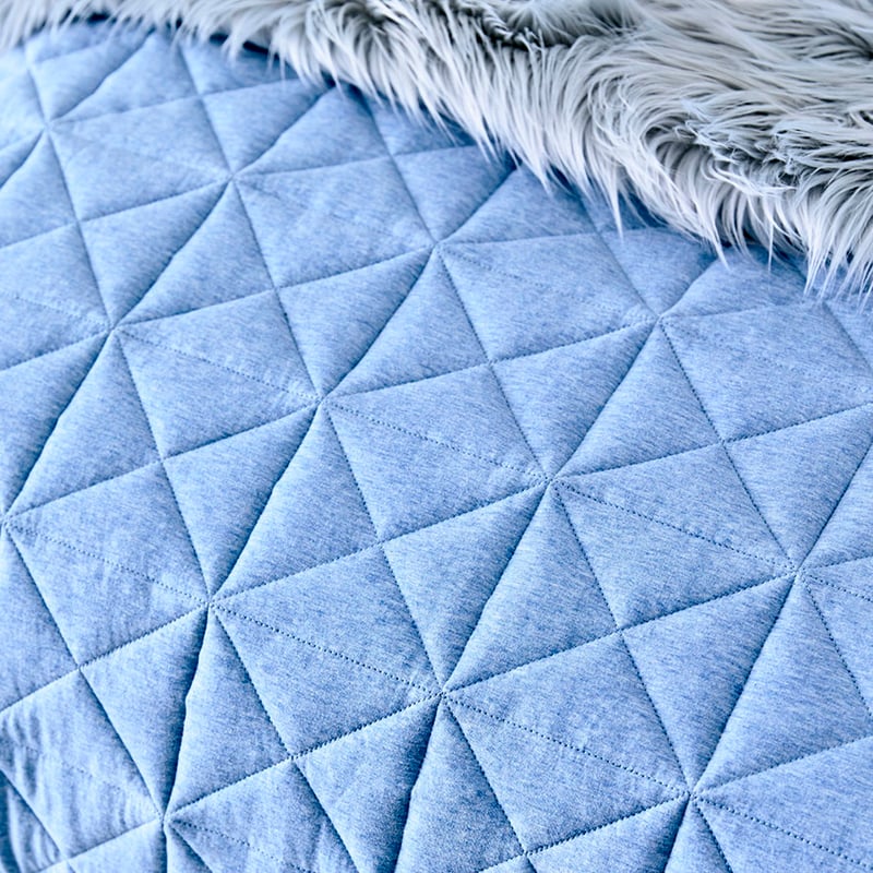 Harvie Jersey Quilt Cover Set Blue
