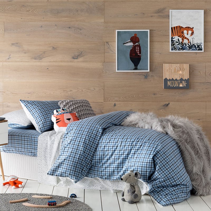 Harvard Flannelette Quilt Cover Set