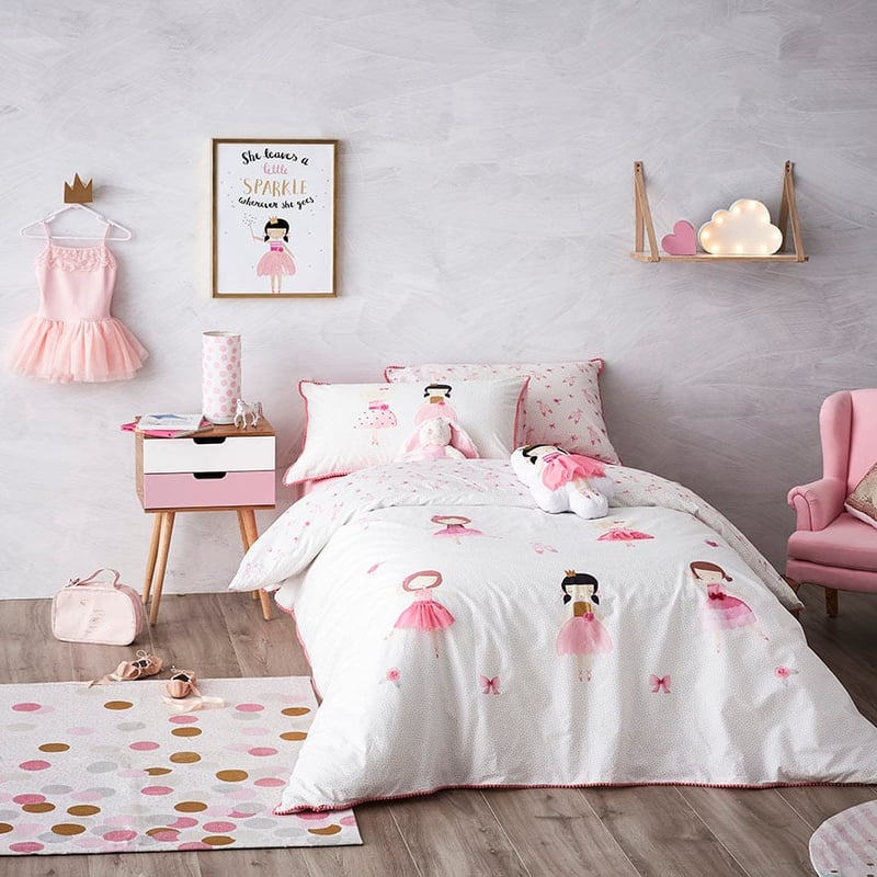 Ballet Girls Pink Quilt Cover Set