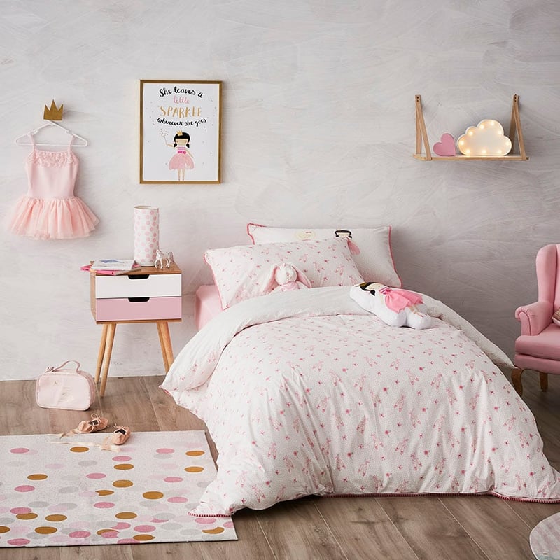 Ballet Girls Pink Quilt Cover Set