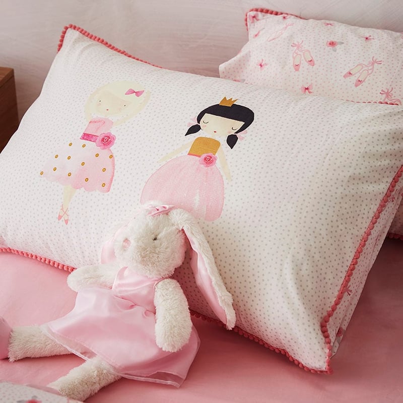 Ballet Girls Pink Quilt Cover Set