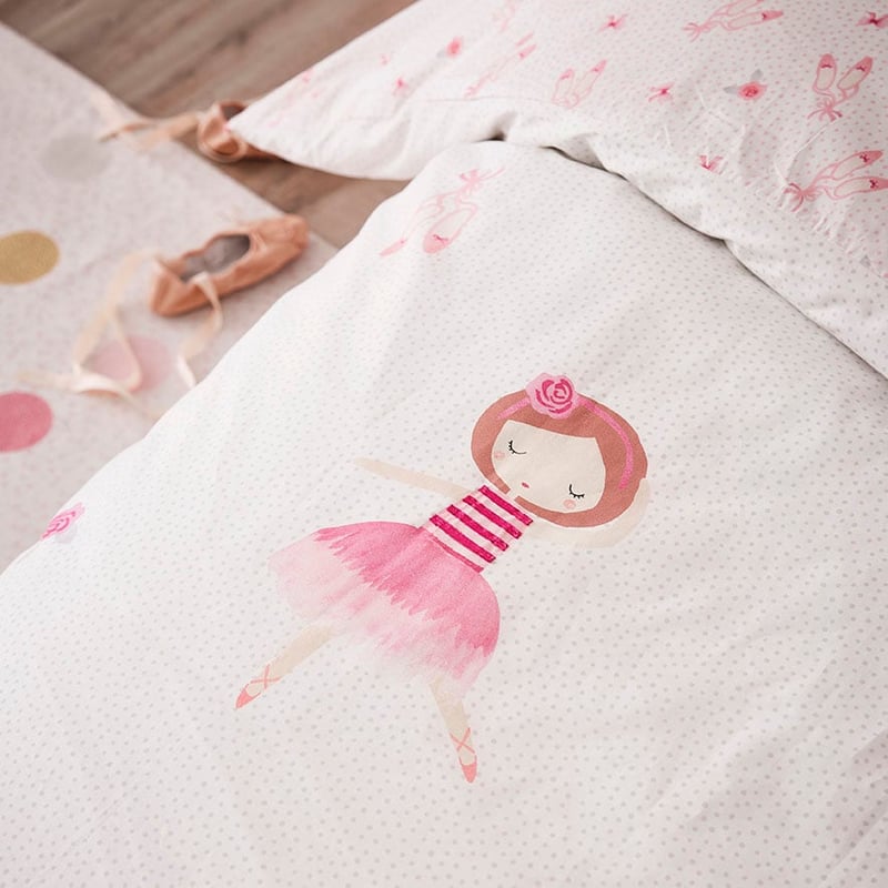 Ballet Girls Pink Quilt Cover Set