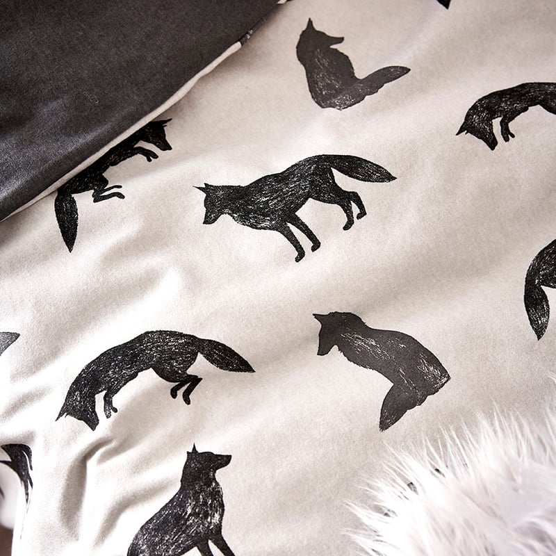 Fox Flanelette Quilt Cover Set
