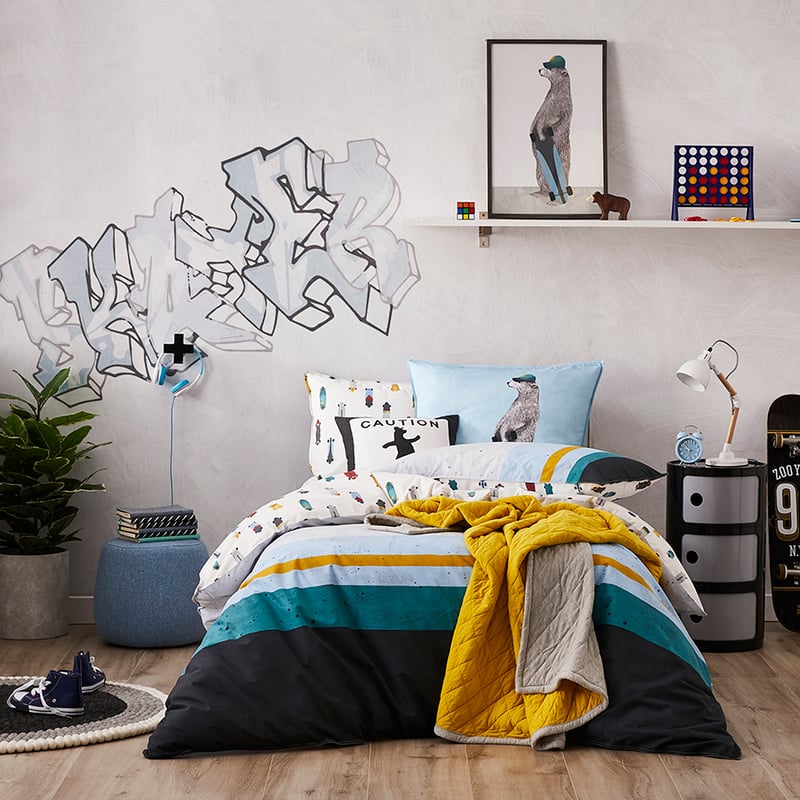 Skater Boy Quilt Cover Set Multi