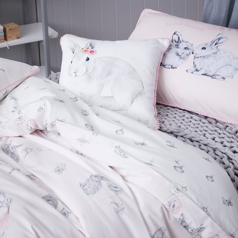 Enchanted Woodland Pink Quilt Cover Set