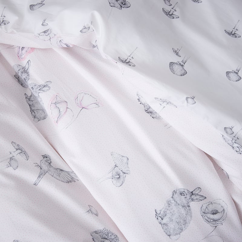 Enchanted Woodland Pink Quilt Cover Set