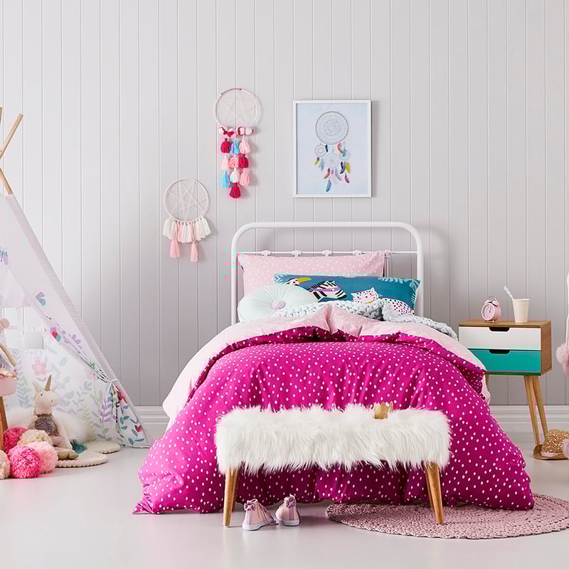 Darcy Spot Pink Quilt Cover Set