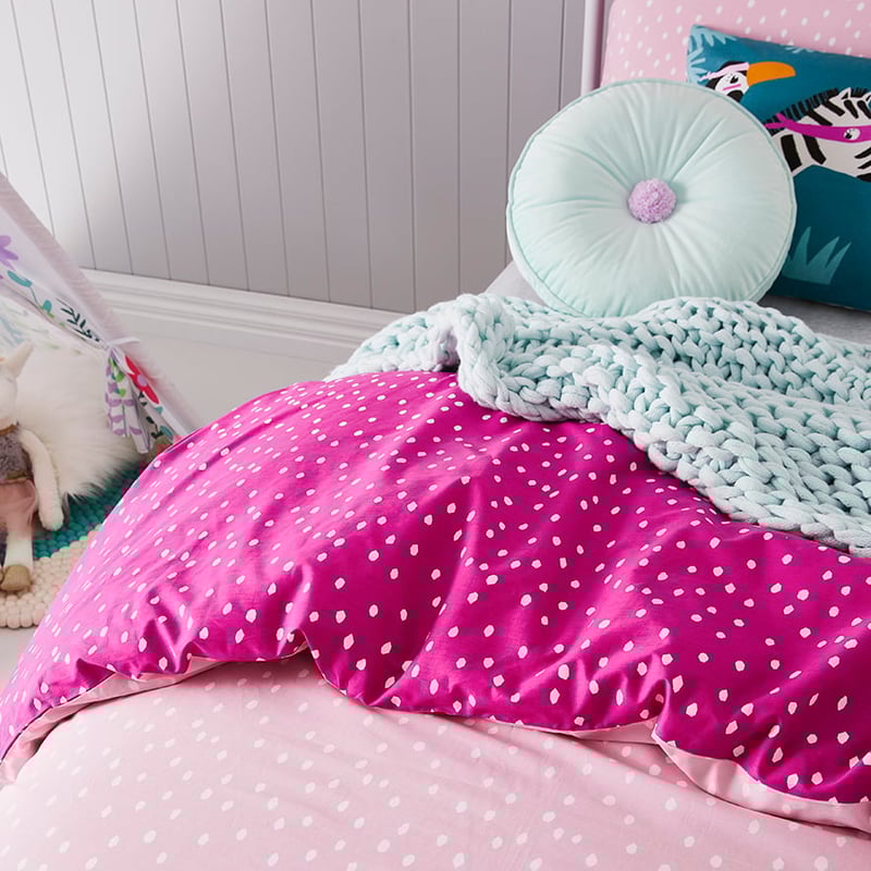 Darcy Spot Pink Quilt Cover Set