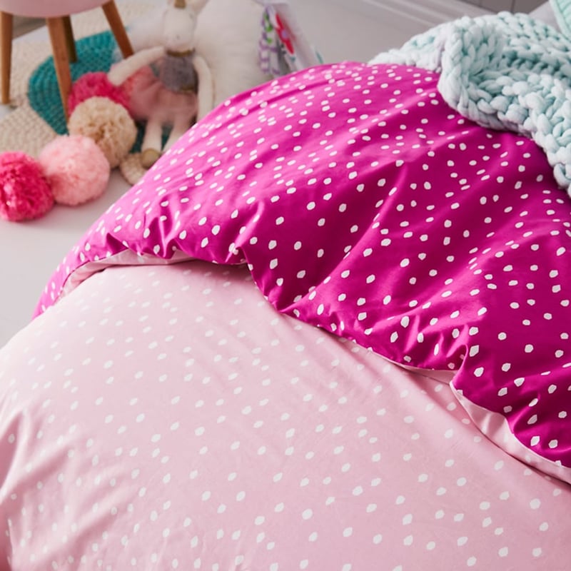 Darcy Spot Pink Quilt Cover Set