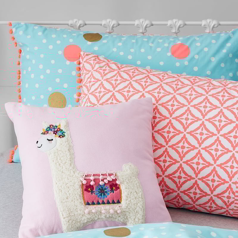 Boho Quilt Cover Set Pink