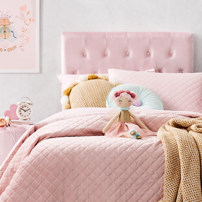 Lucy Velvet Pink Quilt Cover Set