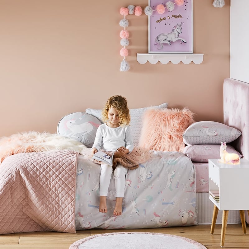 Lucy Velvet Pink Quilt Cover Set