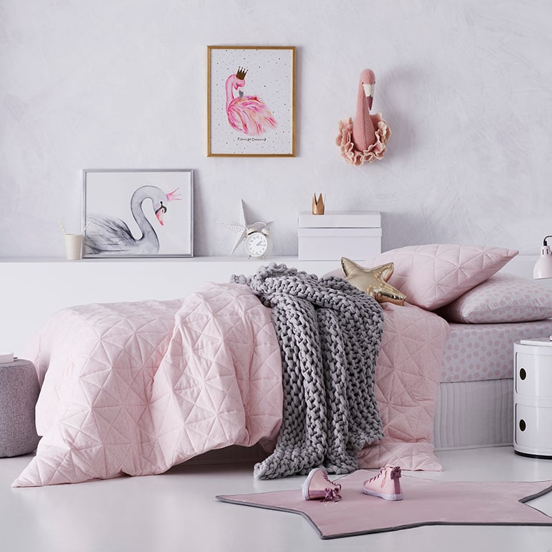 Harvie Jersey Pink Quilt Cover Set