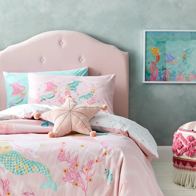 Sparkling Mermaid Mint Quilt Cover Set