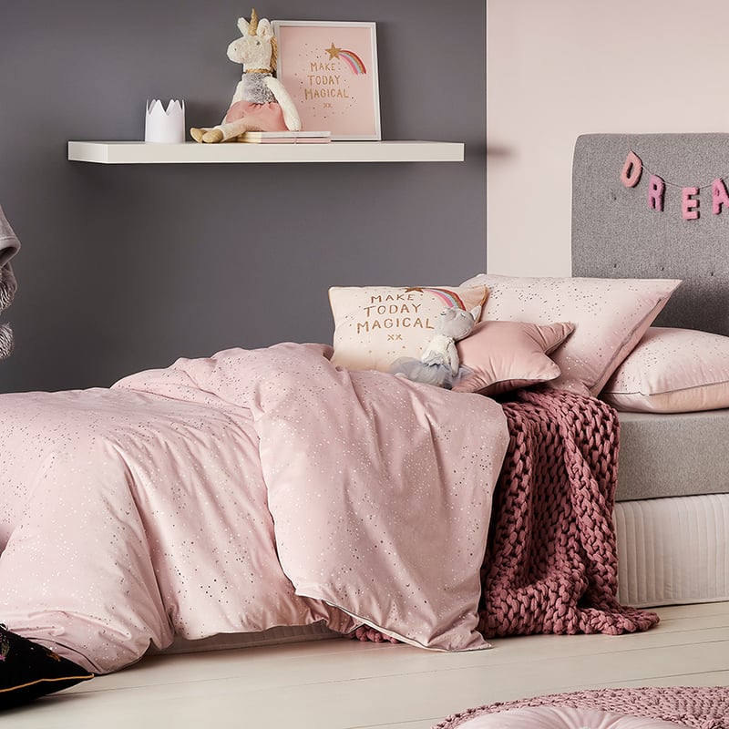 Magic Night Velvet Pink Quilt Cover Set