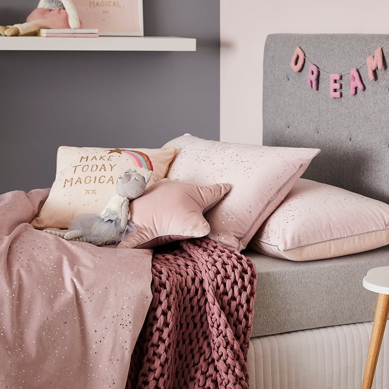 Magic Night Velvet Pink Quilt Cover Set