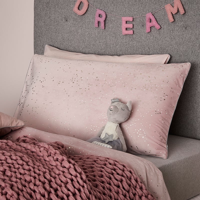 Magic Night Velvet Pink Quilt Cover Set